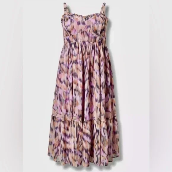 Torrid Midi Chiffon Sleeveless Tiered Dress - Size 2X - NWT! - Picture 9 of 10